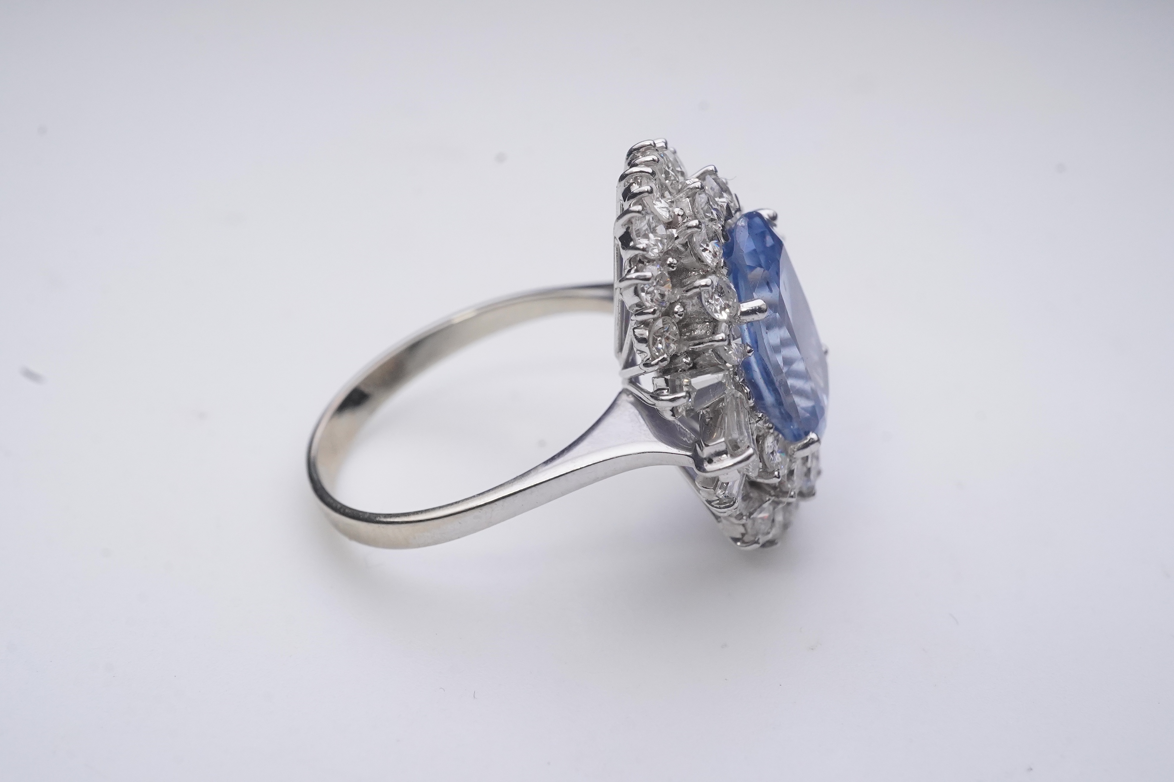 A sapphire and diamond ring